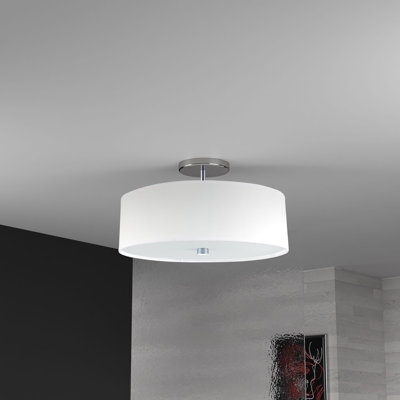 Akyiah Fabric Semi Flush Mount