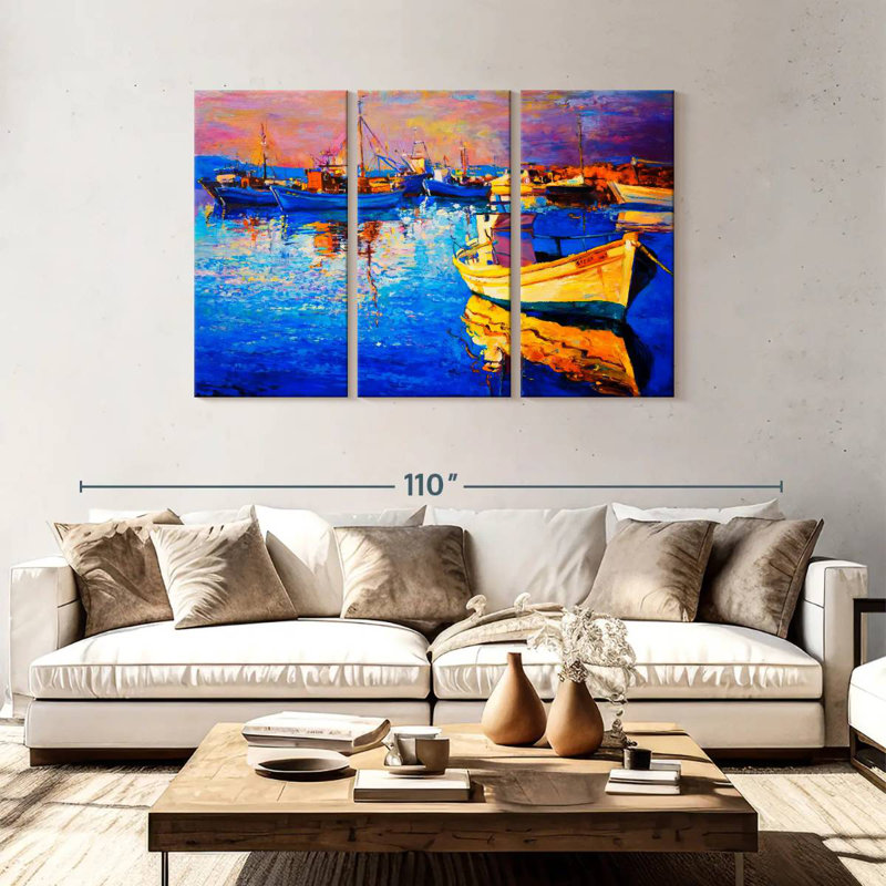Mehar Sunset Oil, 48" H x 74" W