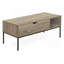 Table basse, L 42 po, rectangulaire, cocktail, plateau relevable, taupe foncé, métal noir, contemporain, moderne-87844863