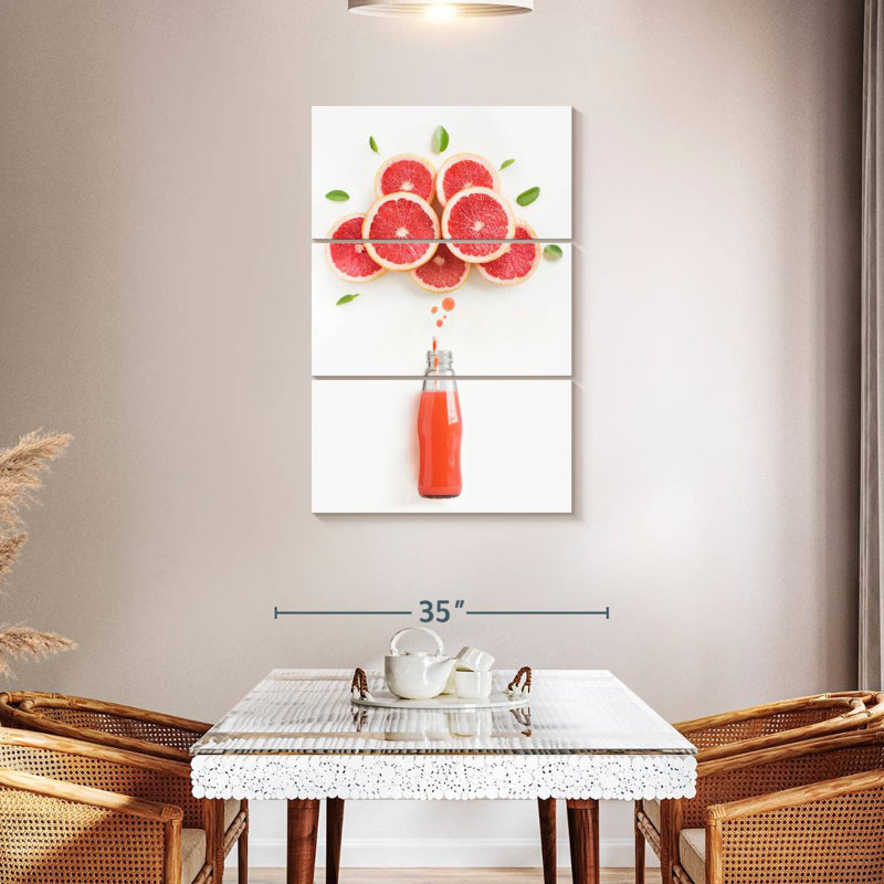 Jus de pamplemousse frais, H 45 po x l 28 po