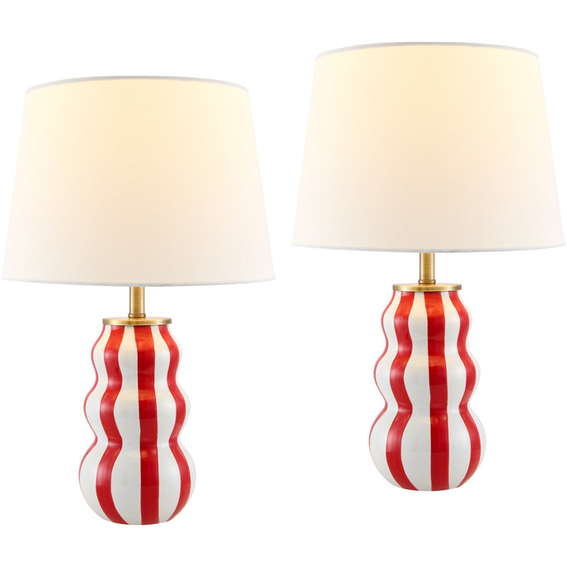 Samp Table Lamp Set, Red