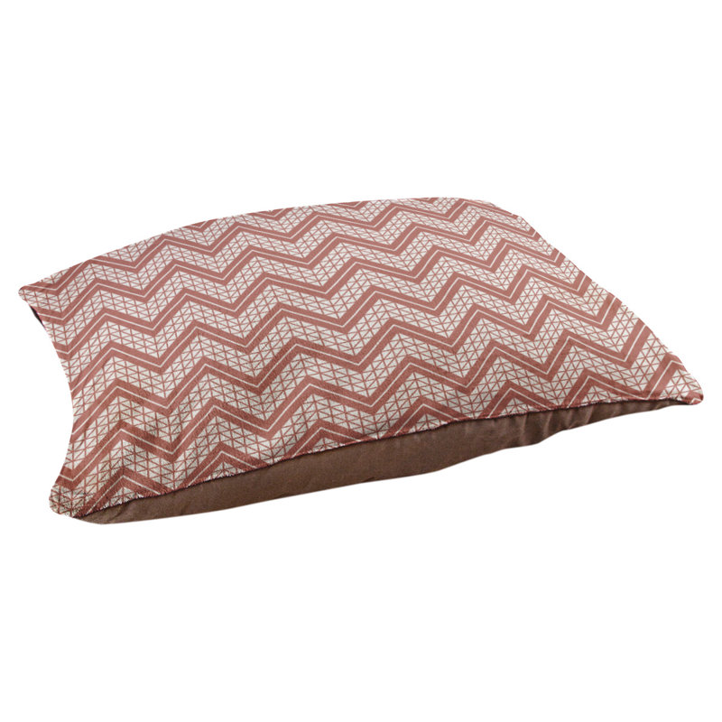 Coussin Chelan, Moyen (H 6,5 po x l 40 po x P 30 po), Rouge/gris