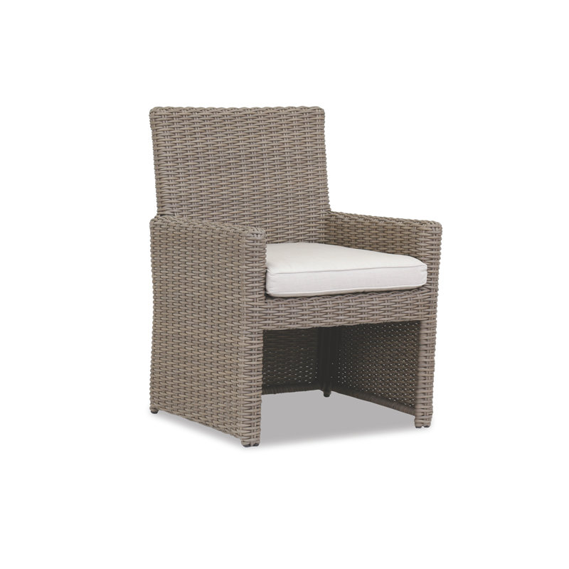 Outdoor Dining Armchair, Canvas Granite Sunbrella®