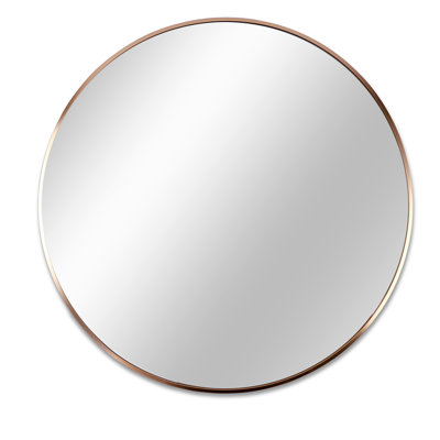 Miroir rond en aluminium pour hommes
