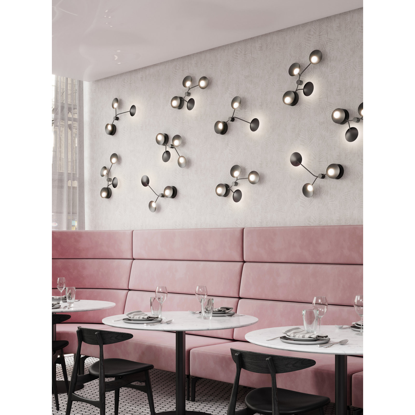 Rotaire 4 Light Dimmable LED Wallchiere