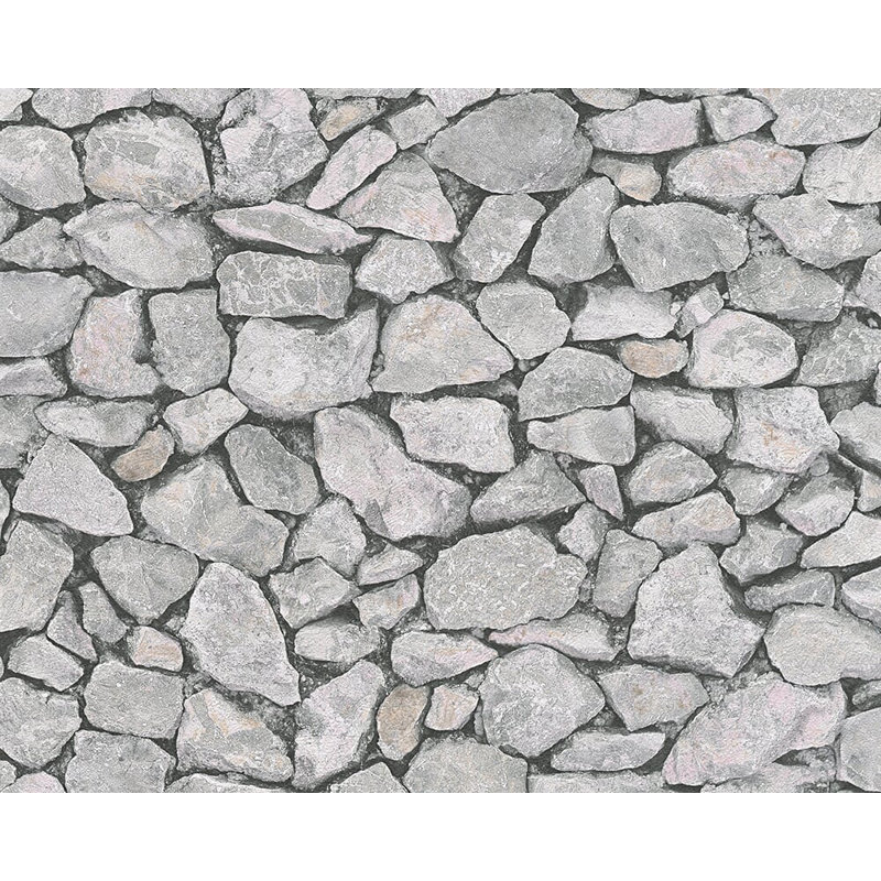 Rouleau de papier peint 33 pi x 21 po naturellement Dekora Natur 6, Crème / gris