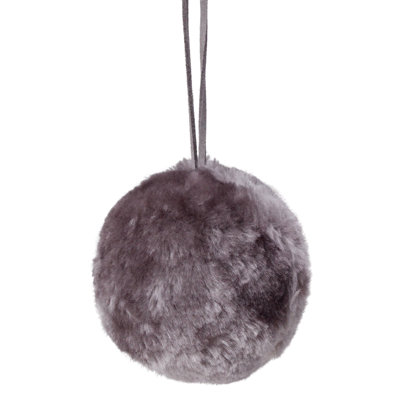 Lilac Gray Hanging Christmas Ball Ornament