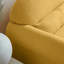 Chaise de salon jaune - conception moderne avec revêtement en laine d'agneau, coussin lombaire, construction polyvalente pour plus de longévité et de confort-1286026337
