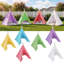Ensemble de 6 tipis pour enfants, avec guirlandes lumineuses, en lin et coton, pliables, couleurs assorties, parfaits pour une soirée pyjama.