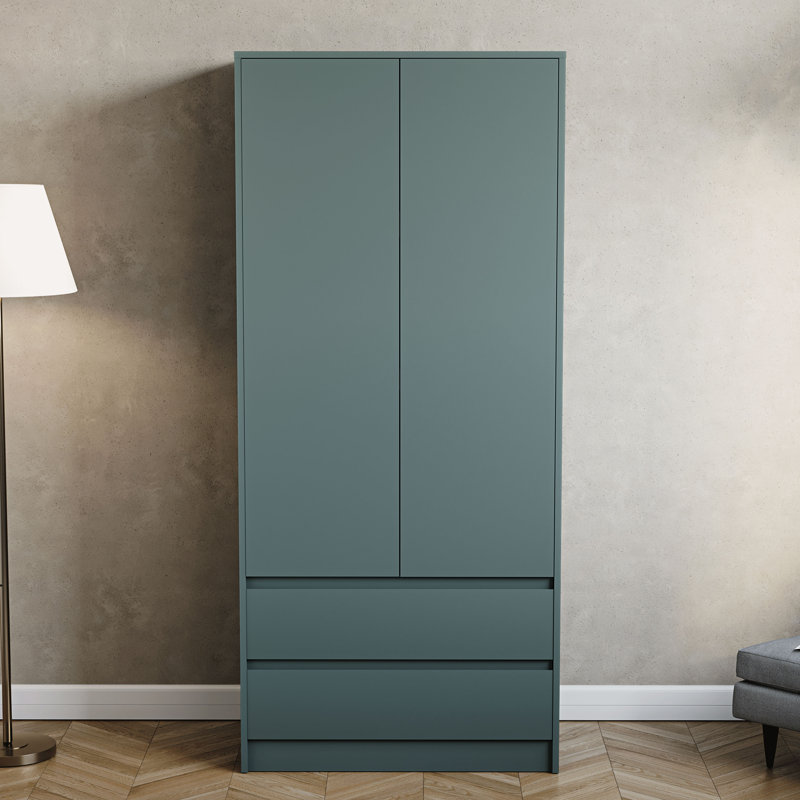 Cunha 2 Door Wardrobe, Green
