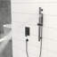 Douche carrée de 12 pouces - Barre coulissante réglable, soupape équilibrée et composant portatif avec tête-125519100