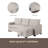 Upholstered Pull Out Sectional Sofa With Chaise-1997113480