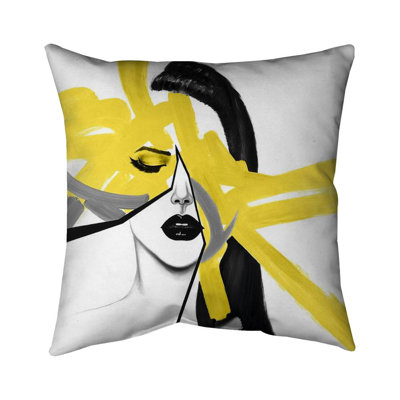 Beauty Divided - Yellow Poly Twill Throw for Home Decor
