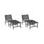 Caleiah Outdoor Armless Lounge Chair with Ottoman