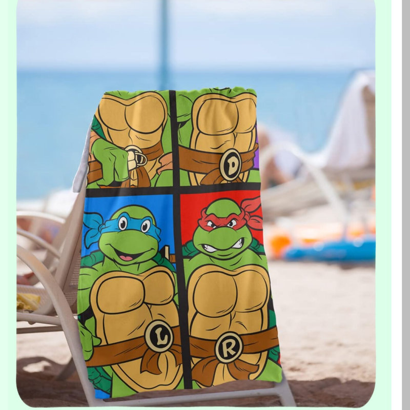TMNT Heroes in a Half Shell Beach Towel - 30x60