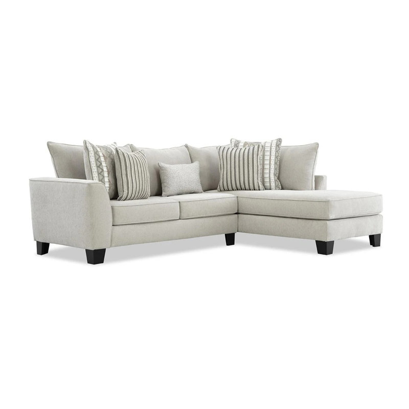 Canapé modulaire contemporain l 109,4 po, beige / ivoire