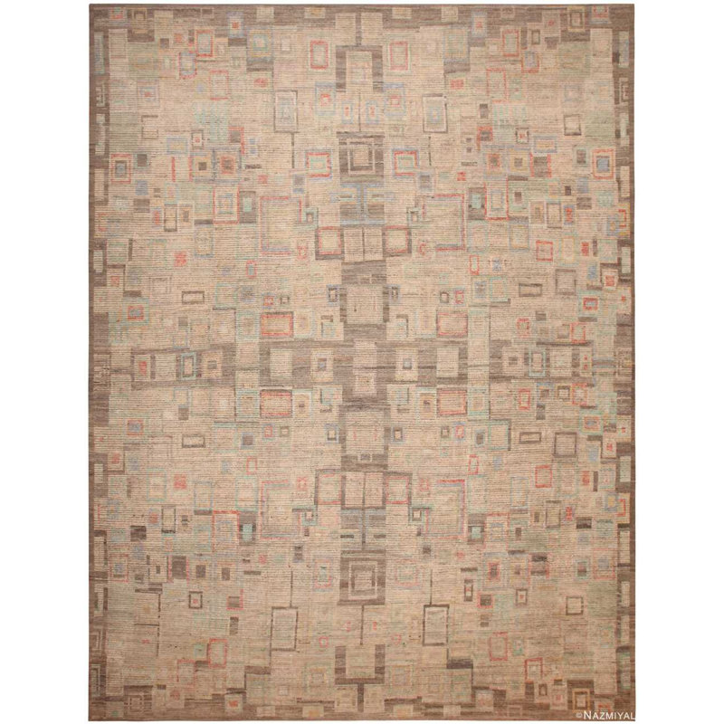 Tapis marocain surdimensionné à motif géométrique moderne