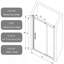 44-48" W X 76" H Scalable Adjustable Frame Shower Door With 1/4"(6Mm) Clear SGCC Tempered Glass