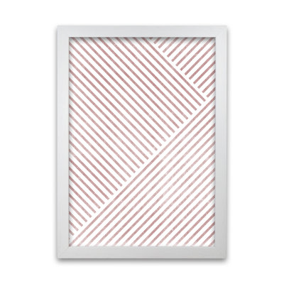 Red Lines Modern Art A - Print