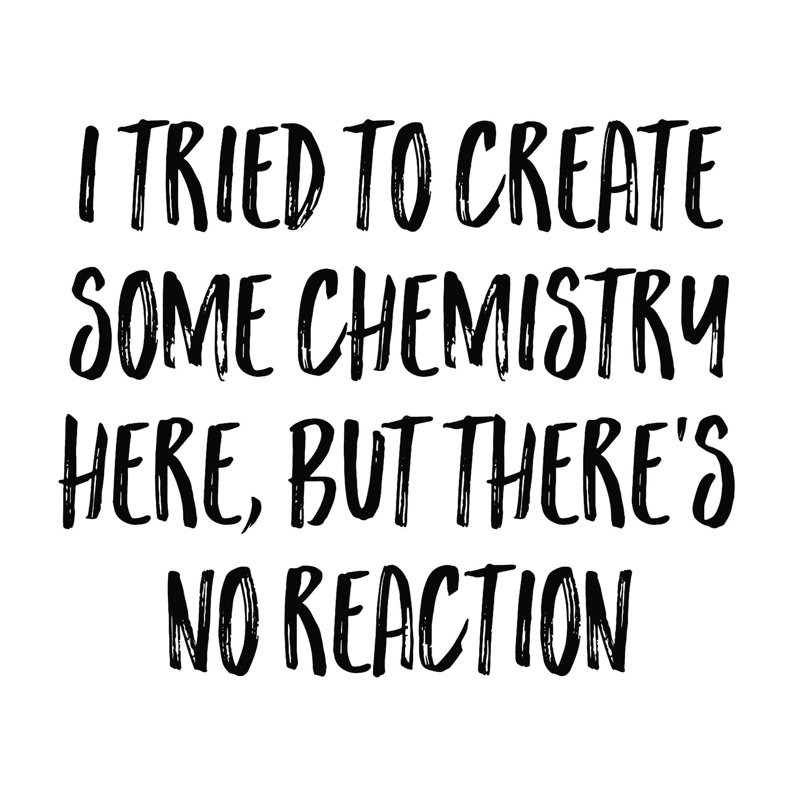 «Chemistry», art textuel sur toile tendue, H 12 po x l 12 po