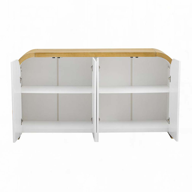 Console de coin 59,8 po, Bois