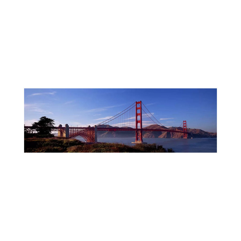 Golden Gate Bridge San Francisco California USA - Wrapped Canvas Panoramic Print, 30.48 cm H x 91.44 cm W x 1.91 cm D