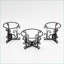 Ensemble de 3 tables basses rondes en verre trempé pour le salon, noir rustique, facile à nettoyer et amp; Espace modulable