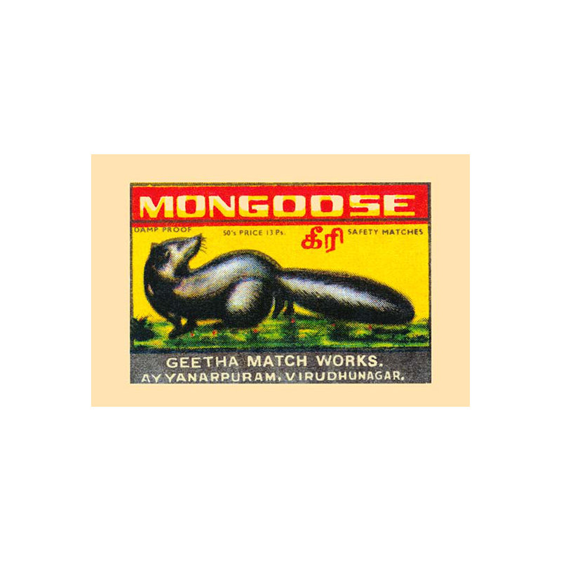 « mongoose », impression, H 28 po x l 42 po x P 1,5 po