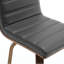Tabouret pivotant rembourré Bomia avec structure en bois massif et dossier en similicuir en L-221022961-221022967