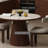 Beige Round Sintered Stone Dining table-1951697642