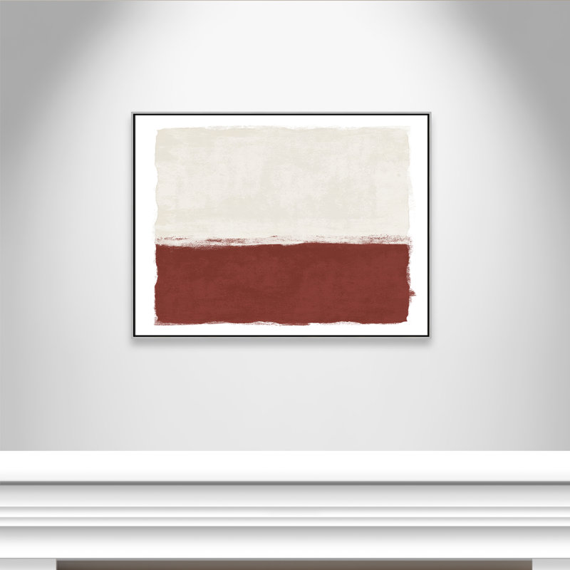 «Intense Rust II - Landscape Version Print» par Natalie Carpentieri, L 49,5 po x H 37,5 po, Toile avec cadre, Flottant argent