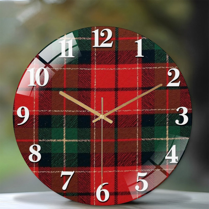 Horloge murale 12 po Tartan