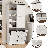 67’’ H Double Tilt Out Laundry Hamper Cabinet, Freestanding Tall Bathroom Storage Cabinet With Adjustable Shelf-1088839707