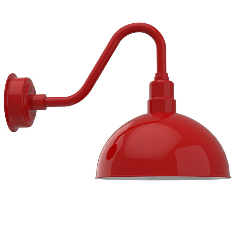 Luminaire de grange d’extérieur, H 17,85 po x l 14 po x P 23,25 po, Rouge cerise