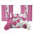 Queen Size Comforter Set 9 Pieces, All Season Luxury Bed in a Bag for Bedroom, With Matching Curtains, Soft Microfiber, Pink Rose-121273310