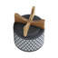 PLATEAU EN CÉRAMIQUE DE 8 po Aztec sur pied en bois, gris-1084162816