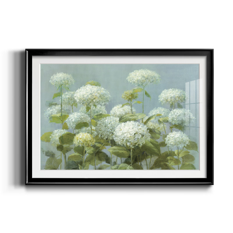 Hydrangea Garden - Cadre photo, reproduction d'art sur papier, Noir, H 26,5 po x l 36,5 po x P 1,5 po