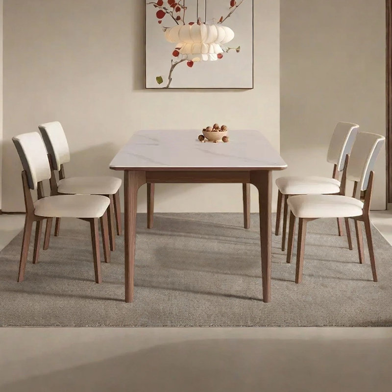 Rectangular minimalist dining table, 29.53"H x 55.12"L x 31.5"W