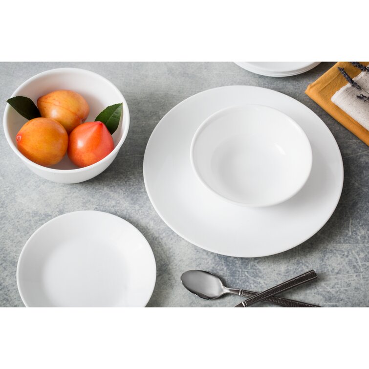 Corelle Livingware 10.25 Dinner Plate, Winter Frost White, Set of 6