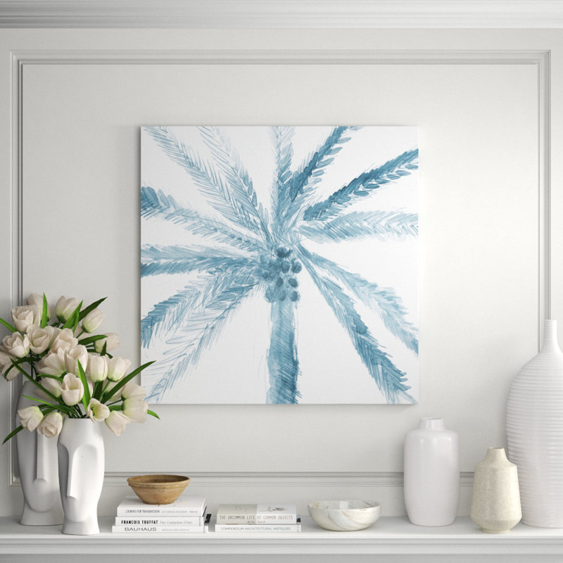 Palm Palms II Print by Barclay Butera, 36" H x 36" W x 1.5" D, Image Brush Gel