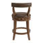  Tabouret de comptoir pivotant 26 po Ruxban, noyer et cuir brun, ensemble de 2-131154101