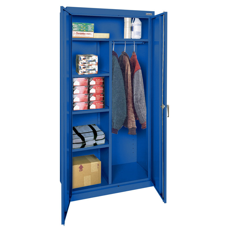 Classic Sandusky Lee Combination 36" W x 24" D x 72" H Steel Garage Storage Cabinet by Sandusky, Blue