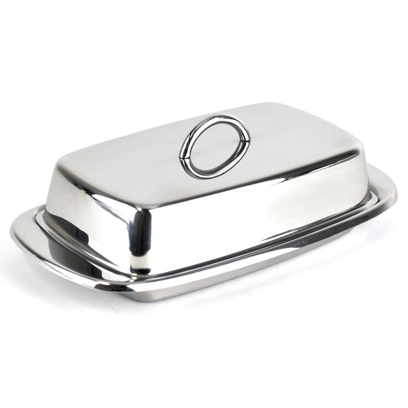 Charlton Home® Mckoy Stainless Steel Butter Dish