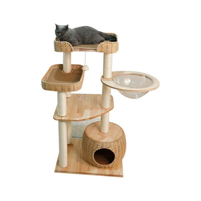 5 Tiers Cat Tree with Condons,Perch,Scratching Posts
