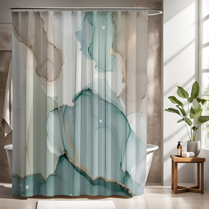 Pothier Abstract Shower Curtain, 72"H x 70"W