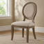 Ensemble de 2 chaises de style transitionnel rustique et d'appoint de salle à manger avec siège rembourré en tissu et cuisine élégante-517480963-517480964