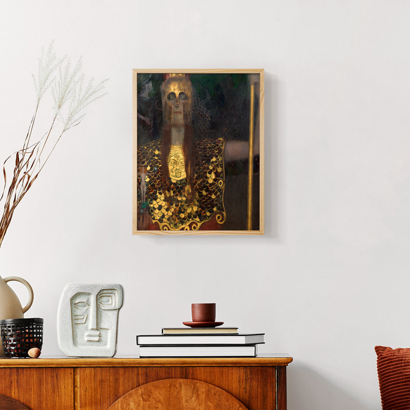Gustav Klimt XV, reproduction encadrée sur papier, Naturel, H 14 po x l 11 po