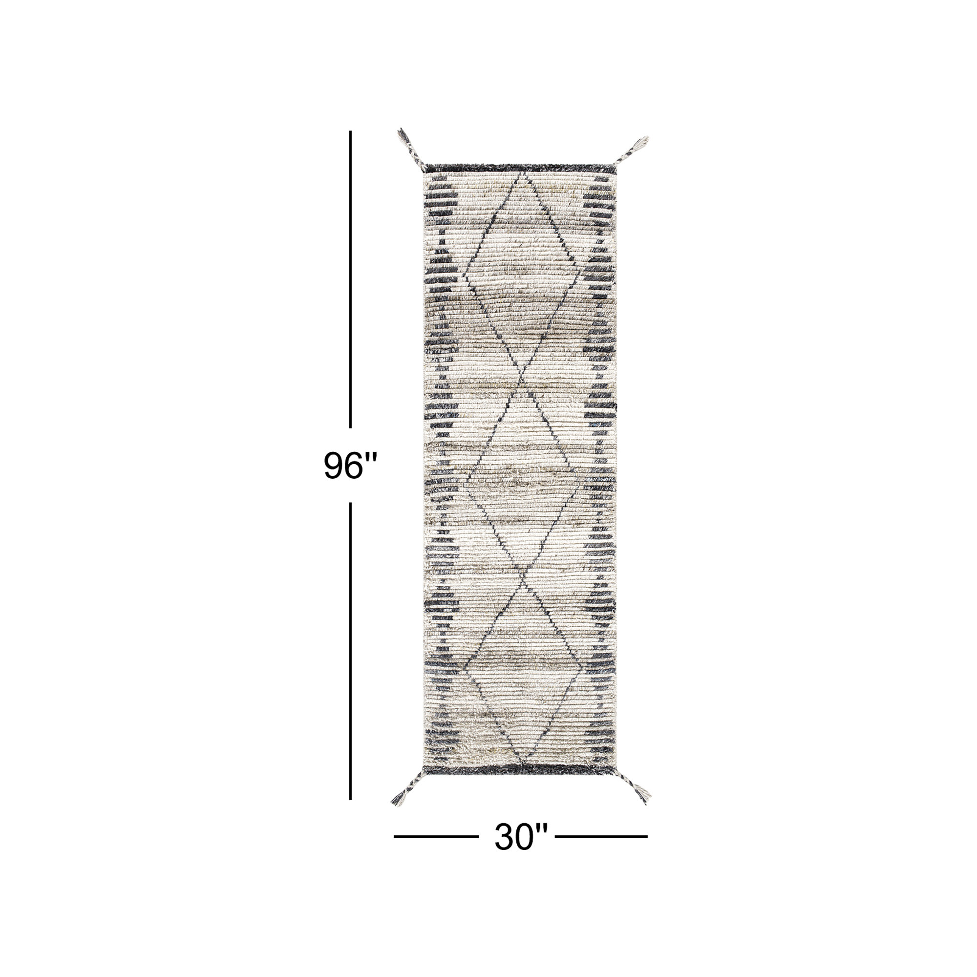 Mathias Handmade Recycled P.E.T Indoor/Outdoor Rug, Runner 2'6" x 8'