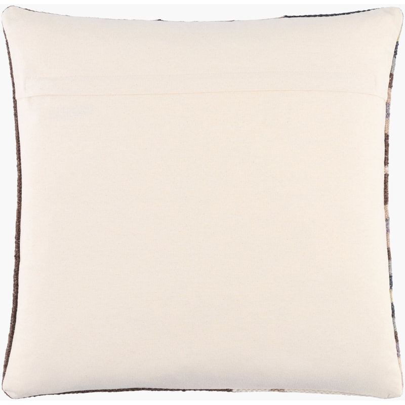 Blanche Accent Pillow, 18"H x 18"W, Brown Striped