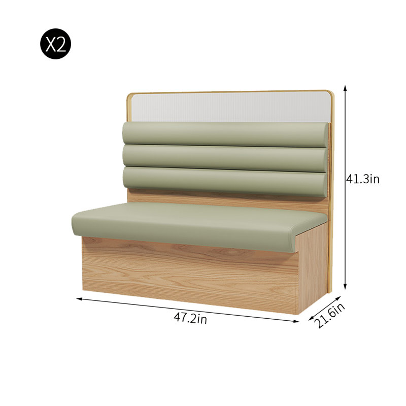 Banc rembourré en similicuir Light Luxury Modern